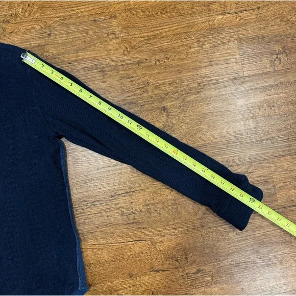 Simon Miller Blue Casual Preppy Work Waffle Knit Button Up Flannel Shirt Men's 3 - Picture 9 of 9